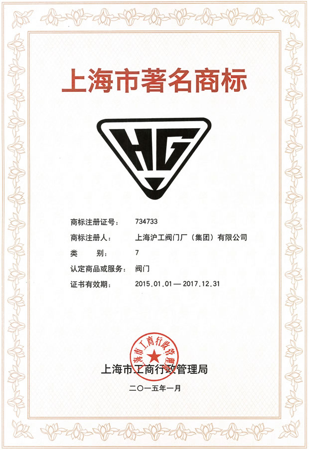 上海44118太阳成城集团(中国)有限公司上海市著名商标证书（2015年-2017年）